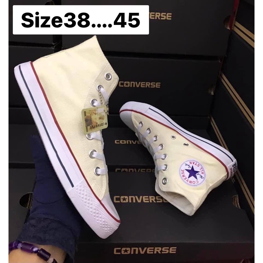 【All New!!💥】รองเท้าผ้าใบคอนเวิร์สหุ้มข้อ (Size:36-45 ) มี 4 สี รับประกันสินค้าตรงตามภาพ 100% พร้อมส่ง ถูกสุด ล็อตใหม่🚀✨