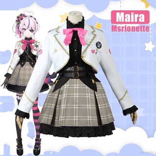 St1 ILUNA Maria Marionette เสื้อแจ็กเก็ตคอสเพลย์ กระโปรง ชุดคอสเพลย์อนิเมะ NIJISANJI ชุดยูนิฟอร์มฮาโลวีน