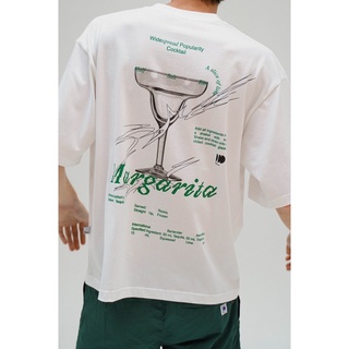 【2022tshirts】เสื้อยืดสีขาว Oversize ผ้าหนา ลายพิมพ์ TEE MAGARITA เสื้อยืดสีขาว