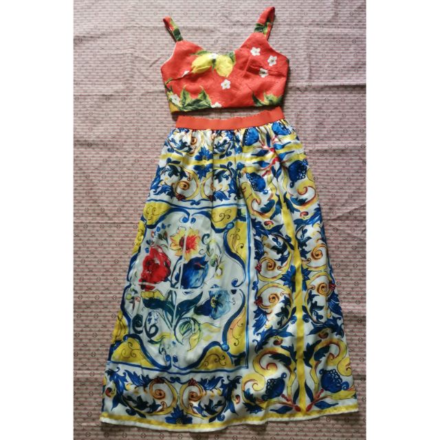 ชุด​ set​ เดรส​ cop Brand​ D&G ป้าย​ Jariya