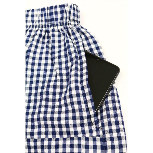 รุ่น818# กางเกงลายสก็อตผ้าสปันไซส์ใหญ่ ทรงขากว้าง สาวอวบใส่ได้ - รูปที่ 4