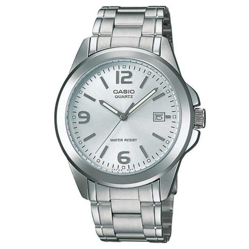 Casio นาฬิกาข้อมือผู้หญิง สายสแตนเลส รุ่น LTP-1215A-7ADF-สีเงิน
