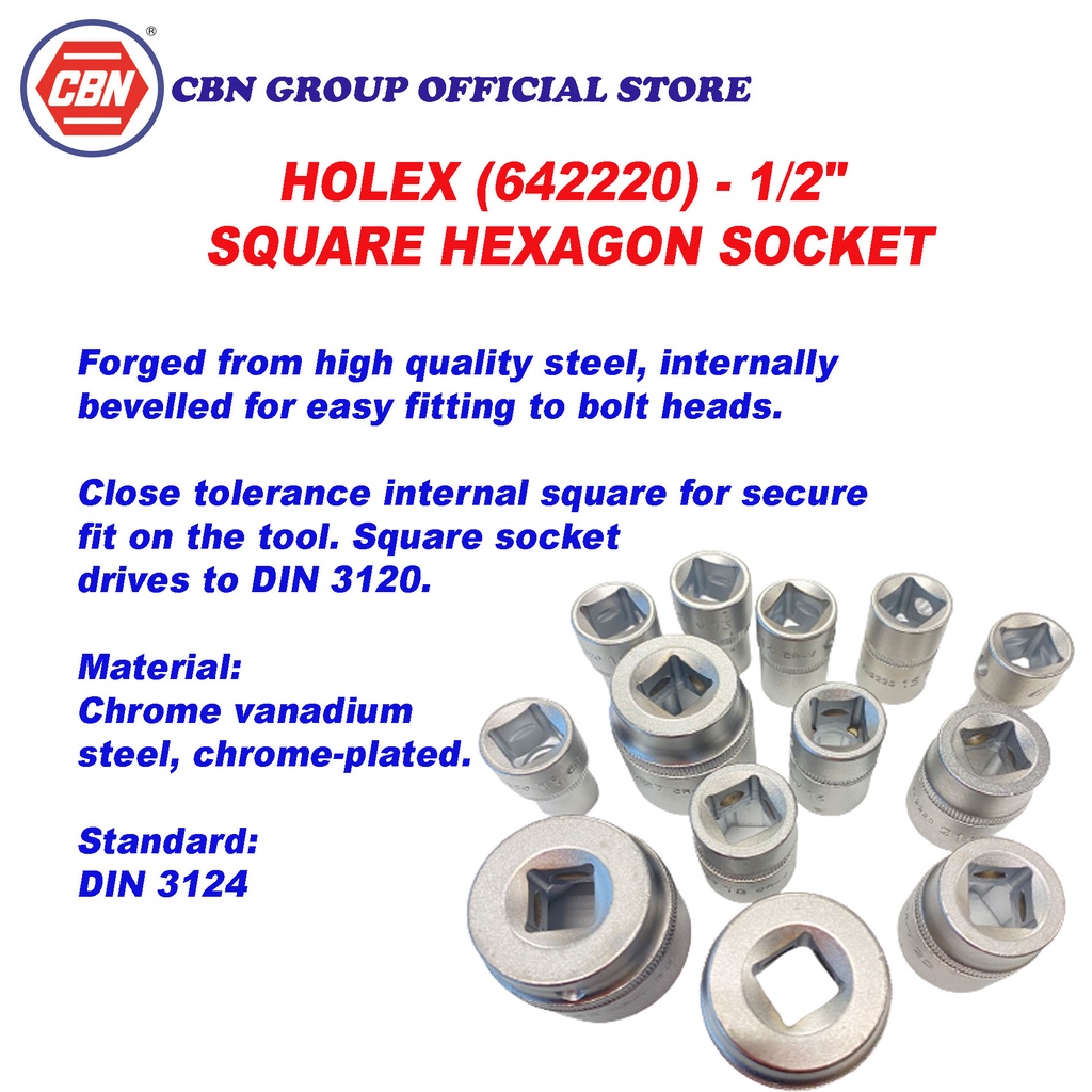 HOLEX (642220) - ซ็อกเก็ต HEXAGON ขนาด 1/2"