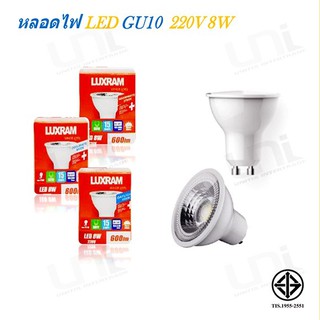 หลอดไฟ GU10 LED 220V  8W