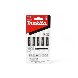 MAKITAใบเลื่อยจิ๊กซอว์ No.2 (5ใบ/1PAC) สำหรับไม้ ผิวตัดเรียบสวยงาม สำหรับงานตกแต่ง Jig Saw Blade M-TYPE รุ่น D-85852