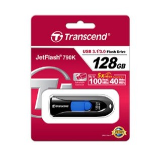 ** สินค้า เคลียสต็อค ** เเฟลชไดรฟ์ USB Flash Drive Transcend JETFLASH รุ่น JF790K ความจุ 128GB.