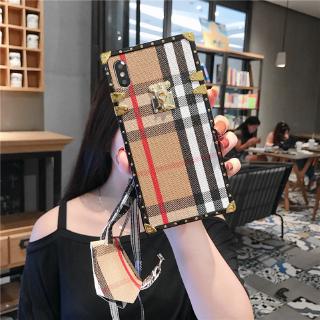 เคสโทรศัพท์ For iPhone 13 12 Mini 6 6S 7 8 Plus X XS MAX XR 11 Pro MAX Fashion Brand Grid Square Phone Case