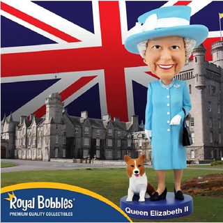 ฟิกเกอร์เรซิ่น Queen Elizabeth Ii Corgi พร้อมหัวขยับได้