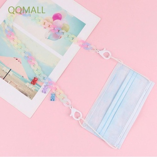 Qqmall สายโซ่คล้องแว่นตาป้องกันการสูญหายสีลูกกวาดสําหรับเด็ก