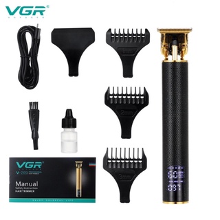 (มาใหม่)ปัตตาเลี่ยนไร้สาย VGR- 265 ปัตตาเลี่ยนไร้สายใหม่หัวน้ำมันไฟฟ้าผม แกะสลักร้านทำผมหัวมีดไฟฟ้าผม จอ LED