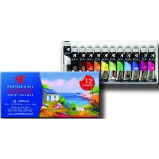 ชุดสีอะคริลิค ST 12 สี และ 18 สี