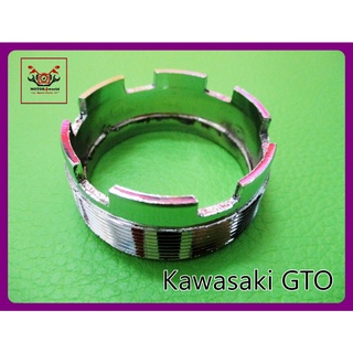 KAWASAKI GTO PIPE THREAD "CHROME" // เกลียวท่อกลาง เกลียวกลางท่อ KAWASAKI GTO สินค้าคุณภาพดี