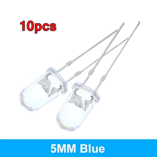 หลอดไฟ Led ไดโอดเปล่งแสง 5 มม. สีเขียวสีแดงสีเหลืองฟ้า 100 ชิ้น / ล็อต F5