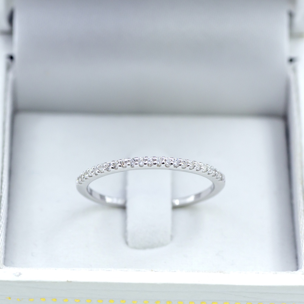 Beauty Jewelry แหวนเพชรเงินแท้ 925 Silver Jewelry ประดับเพชรสวิส CZ รุ่น RS2071-RR เคลือบทองคำขาว - รูปที่ 3