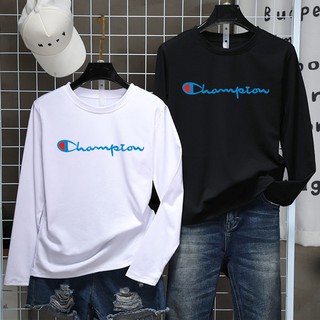 ราคาถูกที่สุด  ทันสมัยที่สุด  champion  รูปแบบตัวอักษร  เสื้อแขนยาว  เสื้อยืด  6สี  S~3XL