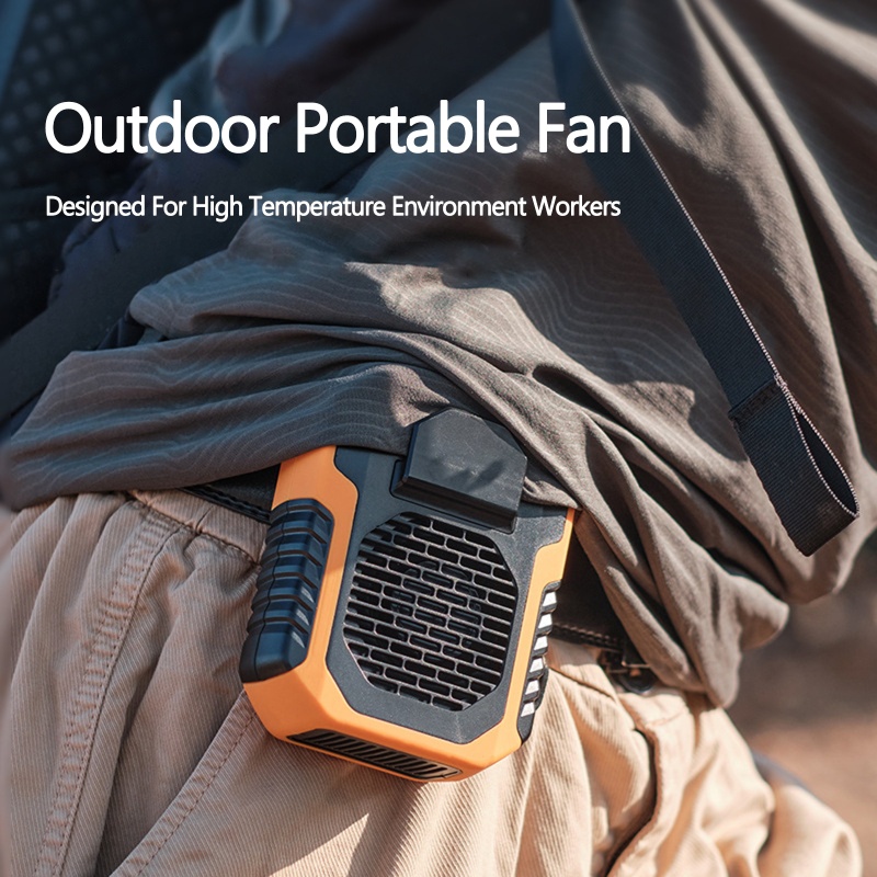 Mojito แบบพกพา 6000mAh ส่วนบุคคล Mini เอวพัดลม 3 พัดลมกลางแจ้งสําหรับ Office Outdoor Travel แขวนเอวค