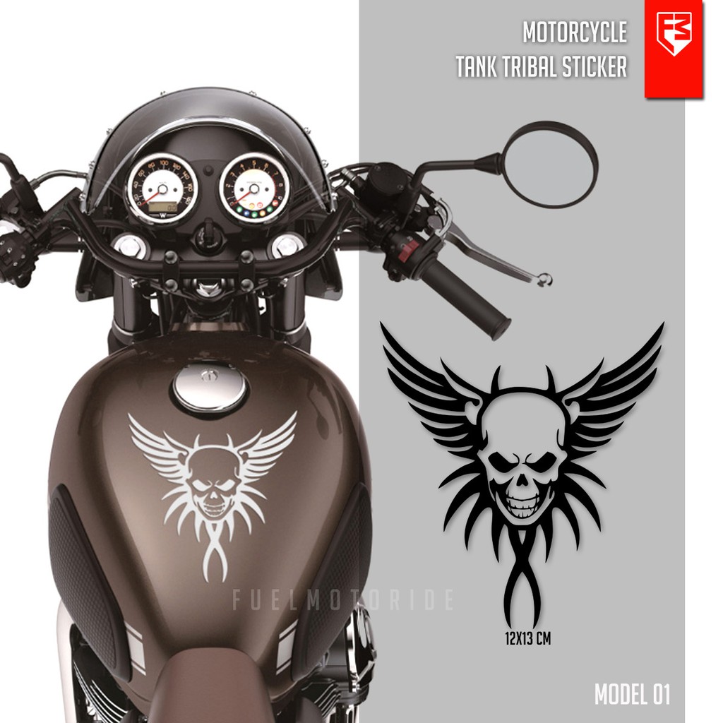 Classic Tribal Motorcycle Tank Sticker w175 harley enfield triumph cb gs