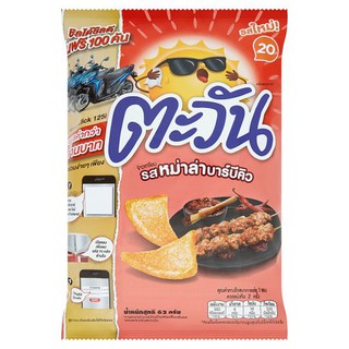 ว๊าว🍟 ตะวัน ข้าวเกรียบ รสหม่าล่าบาร์บีคิว 62กรัม Tawan Ma Maha Cracker Flavored Barbecue 62g