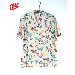 เสื้อฮาวาย Two Palms Hawaiian Shirt Vintage Aloha Cream