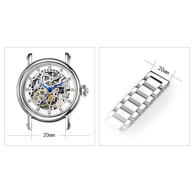 B&G สายนาฬิกา Jubilee สแตนเลส ปลายตรง แถมเครื่องมือถอดสายและสปริงบาร์ 1 คู่