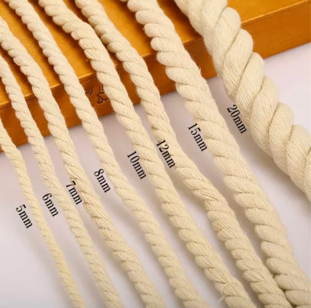 เชือกฝ้ายเกรดเอ คอตตอน สีเบจธรรมชาติ