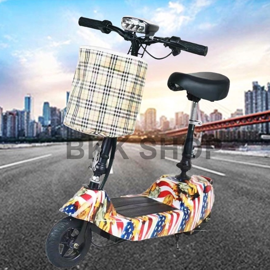 (ใหม่) สกู็ตเตอร์ไฟฟ้า Electric Scooter 24V ไฟหน้า LED E-Scooter ความจุของแบตเตอรี่ 24V20A-24/40A มอ