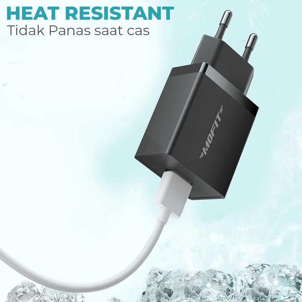 Hitam 9p4 MOFIT MF10 - F Charge 2.4A USB Wall Charger F Charging - สีดํา