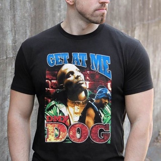 ผ้าฝ้ายคอกลมDmx เสื้อยืดลําลอง แขนสั้น พิมพ์ลาย Get At Me Dmx Dog Dmx Rapper สีดํา สําหรับผู้ชาย 1970 2021 (1)from S-4XL