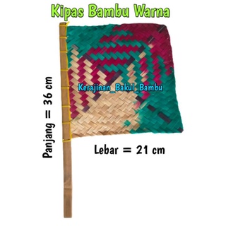 Kipa Bambu / Kipas Warna/kipas anyaman bambu tradisional/ kipas tangan /Hihid awi kipas termurah