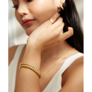 กำไลชุบทองคำ 18K Twisty Bangle