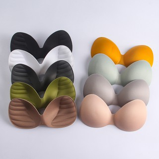 Womens underwear accessories bra cushion shape breathable and comfortable  ฟองน้ําหน้าอก หลากสี สีมาการอง สําหรับผู้หญิง