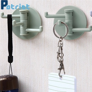 [ Home Creative Nail-Free Strong Bearing Racks] ตะขอแขวนผนังแบบหมุนได้สําหรับติดผนัง