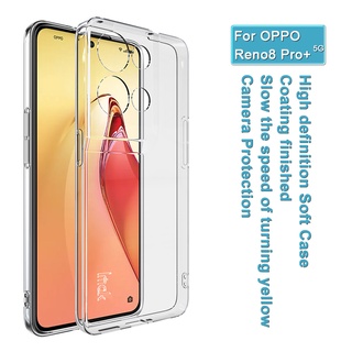 เคสโทรศัพท์มือถือ ซิลิโคนนิ่ม TPU ใส กันกระแทก สําหรับ Oppo Reno 8 Pro Plus 5G Reno8 5G