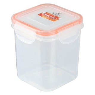 🔥แนะนำ!! กล่องอาหารเหลี่ยมสูง POPLOCK 9141M 0.85 ลิตร สีส้ม ภาชนะใส่อาหาร FOOD CONTAINER POP LOCK 9141M 0.85L ORANGE