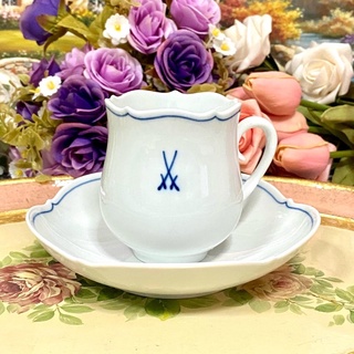 Meissen White Sword Mark Coffee Cup ถ้วยกาแฟ ถ้วยชา