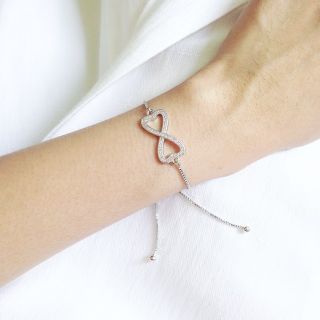 กำไลเพชร แบบเกาหลี Diamond bracelet freesize ของขวัญให้แฟน กำไลเชือกรูด กำไลรูด กำไลสวยๆ