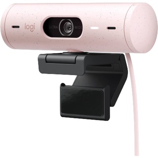 Logitech Brio 500 Full HD 1080p Webcam with Auto Light Correction Auto-Framing แก้ไขสภาพแสง (Rose) (960-001433)