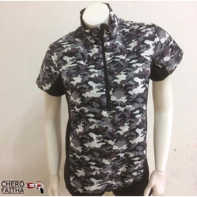 CRFT1329 เทอร์โมโดย kurodaruma camo sleeve เสื้อกั๊กแจ็คเก็ต