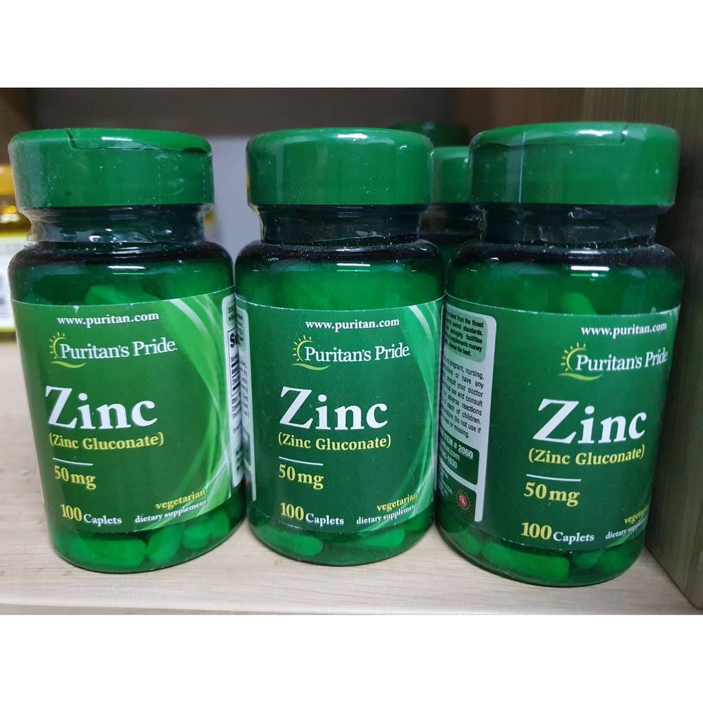 Puritan's Pride Zinc Gluconate 50 mg / 100 Tablets Shopee Thailand