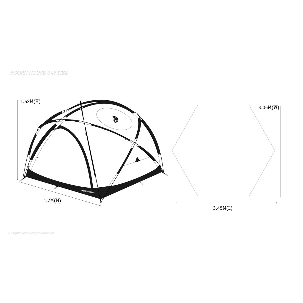 groundcover Acorn House Dome 3.45 Tent เต็นท์ - Tan