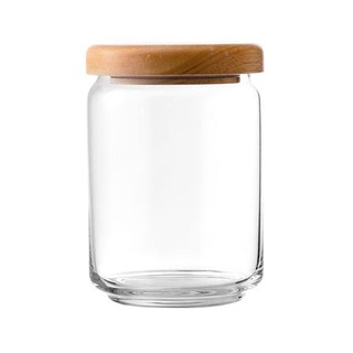 FREE HOME ขวดโหลกลมฝาไม้ OCEAN POP JAR 0.65 ลิตร ขวดโหล โหลใส่เครื่องปรุง