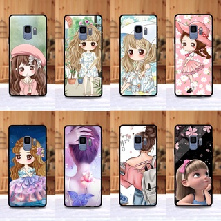 เคส Samsung S9 ลายการ์ตูนผู้หญิง ขอบนิ่มหลังแข็ง เคสมือถือ เคสโทรศัพท์ Case เคส TPU ขอบนิ่มหลังแข็ง ไม่ขูดตัวเครื่อง