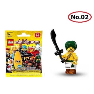 LEGO MINI FIGURE SERIES 16 : No.02 DESERT WARRIOR ซองสีเหลืองสดใส ปี 2016 พร้อมโค๊ท Online ของใหม่ ของแท้ 100%