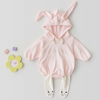 Lovely bunny ears baby girls พร้อมสต็อก เสื้อแขนยาว บอดี้สูท ชุดเด็กแรกเกิด บอดี้สูทเด็กแรกเกิด ผ้าเด็กแรกเกิด บอดี้สูทเด็ก ดี้สูทเด็ก ชุดเด็ก ชุดเด็กผู้หญิง เดรส เสื้อผ้าเด็กผู้หญิง ชุดเด็กผู้หญิง girl long sleeves cotton romper jumpsuit