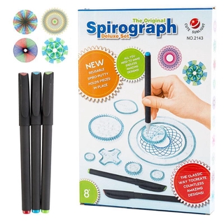 Spirograph ชุดอุปกรณ์เสริมการศึกษาชุดของเล่นวาดภาพและเกียร์