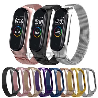 สายนาฬิกาข้อมือ สเตนเลส สไตล์มิลาน สําหรับ Xiaomi Mi Band 3/4/5