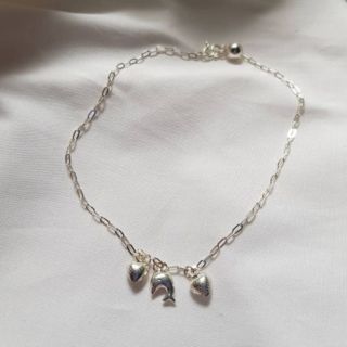 Happy silver anklet สร้อยข้อเท้าเงินแท้ 92.5 ห้อยจี้น่ารักๆ
