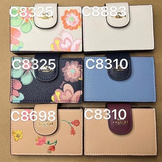 แท้💯% 🎀 COACH C8883 C8310 C8325 C8698 กระเป๋าสตางค์แฟชั่น กระเป๋าสตางค์สั้น กระเป๋าสตางค์ ใส่เหรียญ ที่ใส่บัตร กระเป๋าสตางค์หนัง