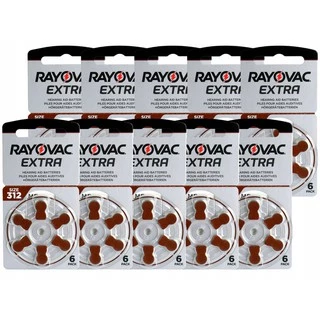 [แท้ 100% รุ่นใหม่] ถ่านเครื่องช่วยฟัง Rayovac A312 แพ็ค 6 ก้อน ถ่านหูฟัง 312 ถ่านเบอร์ 312