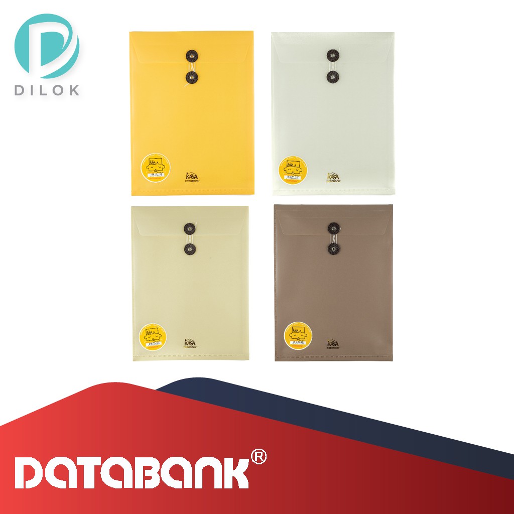 DATABANK แฟ้มซองพลาสติก A4 แบบมีเชือกผูก ทนทาน กันน้ำ ใช้งานสะดวก 103A453